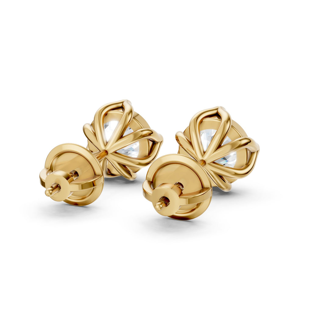 Round Cut Lab-Grown Diamond Stud Earrings
