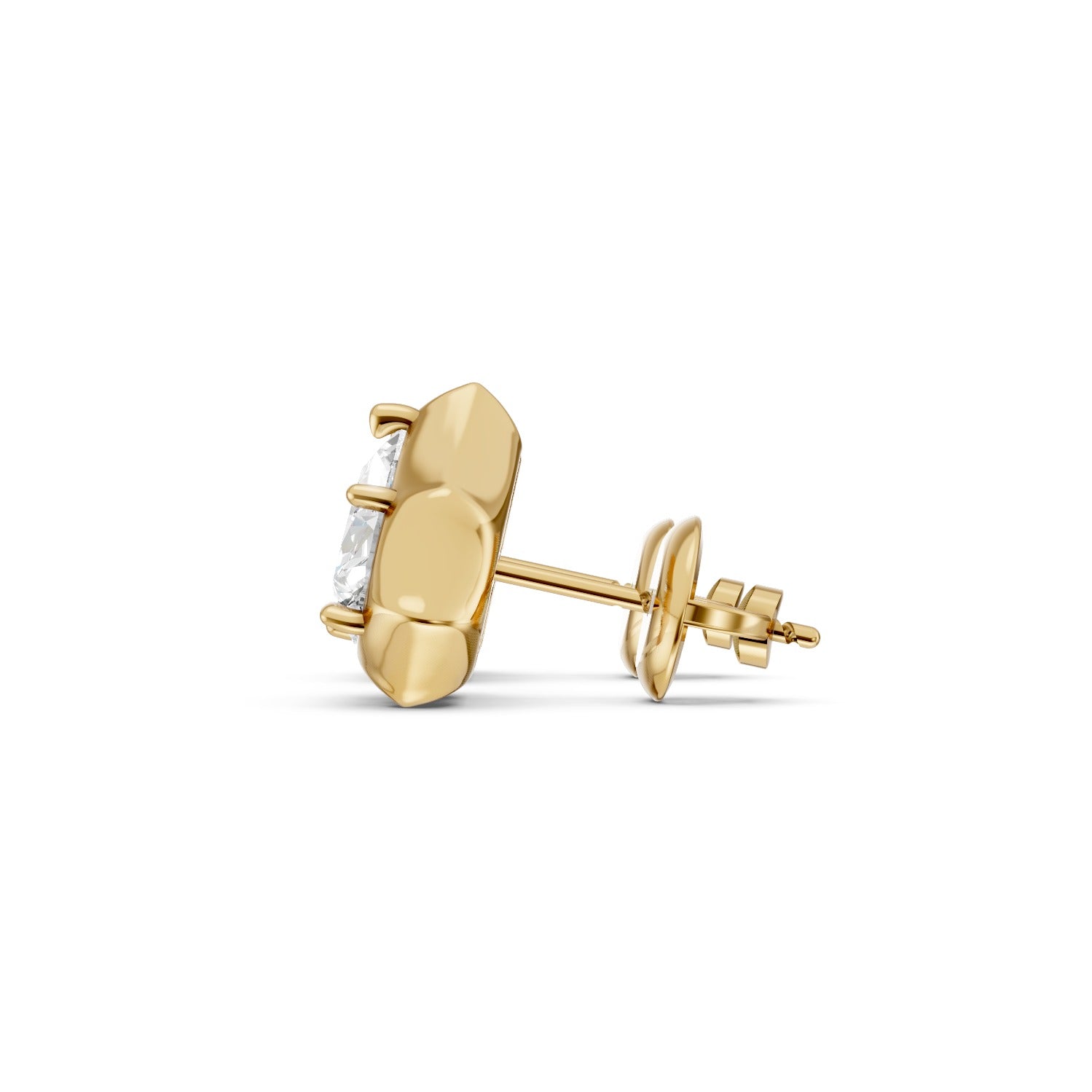 Heart Cut Lab-Grown Diamond Stud Earrings