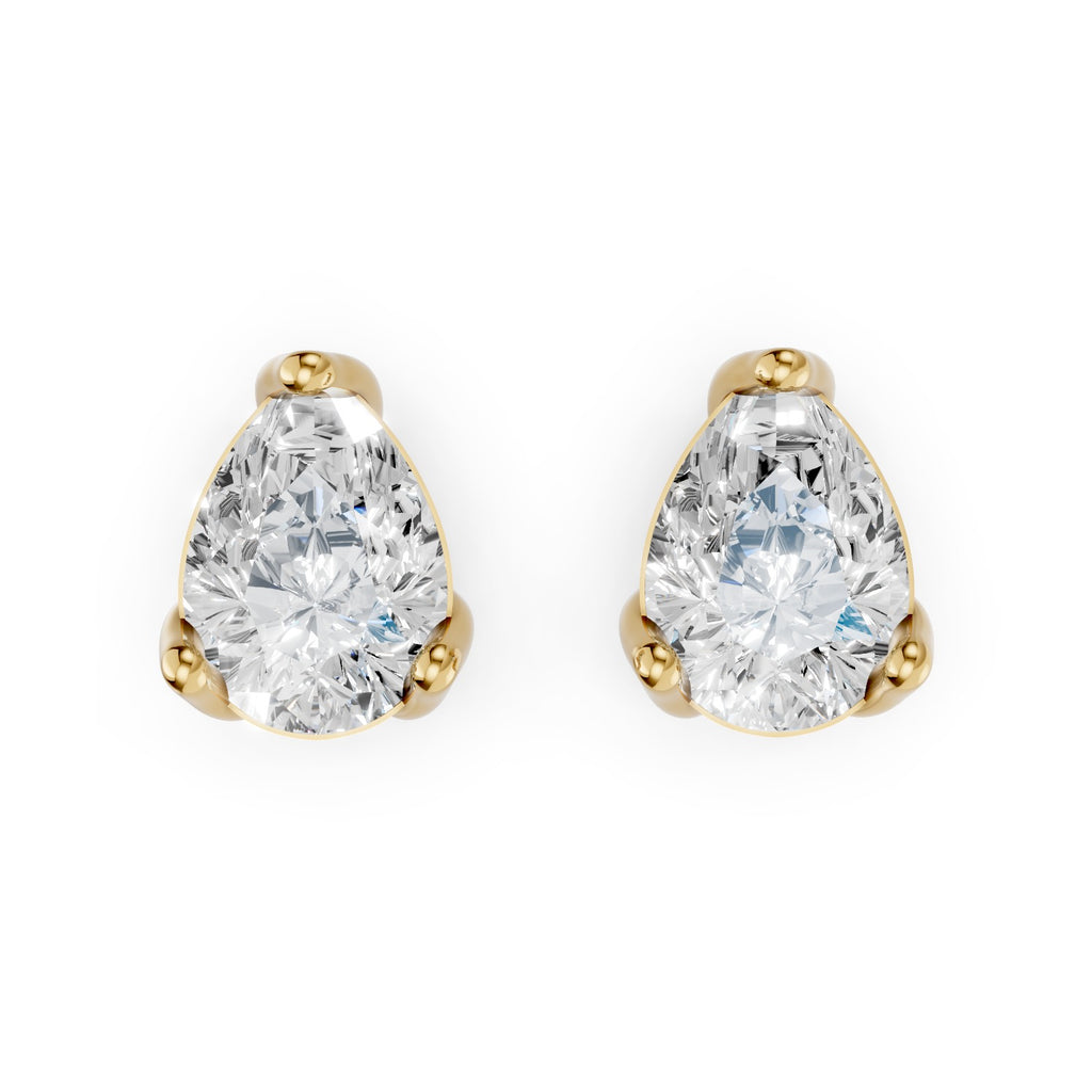Pear Shape Lab-Grown Diamond Stud Earrings
