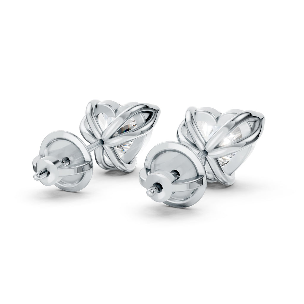 Heart Shape Lab-Grown Diamond Stud Earrings