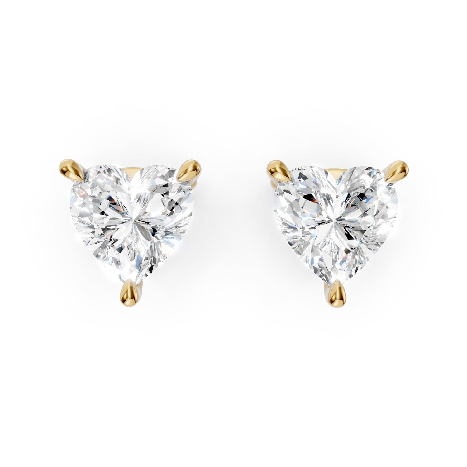 Heart Cut Lab-Grown Diamond Stud Earrings