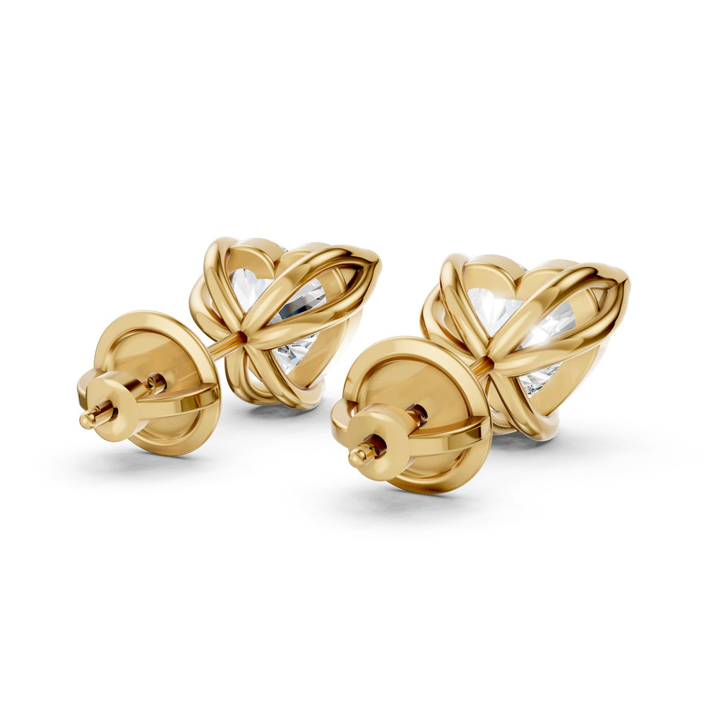Heart Shape Lab-Grown Diamond Stud Earrings