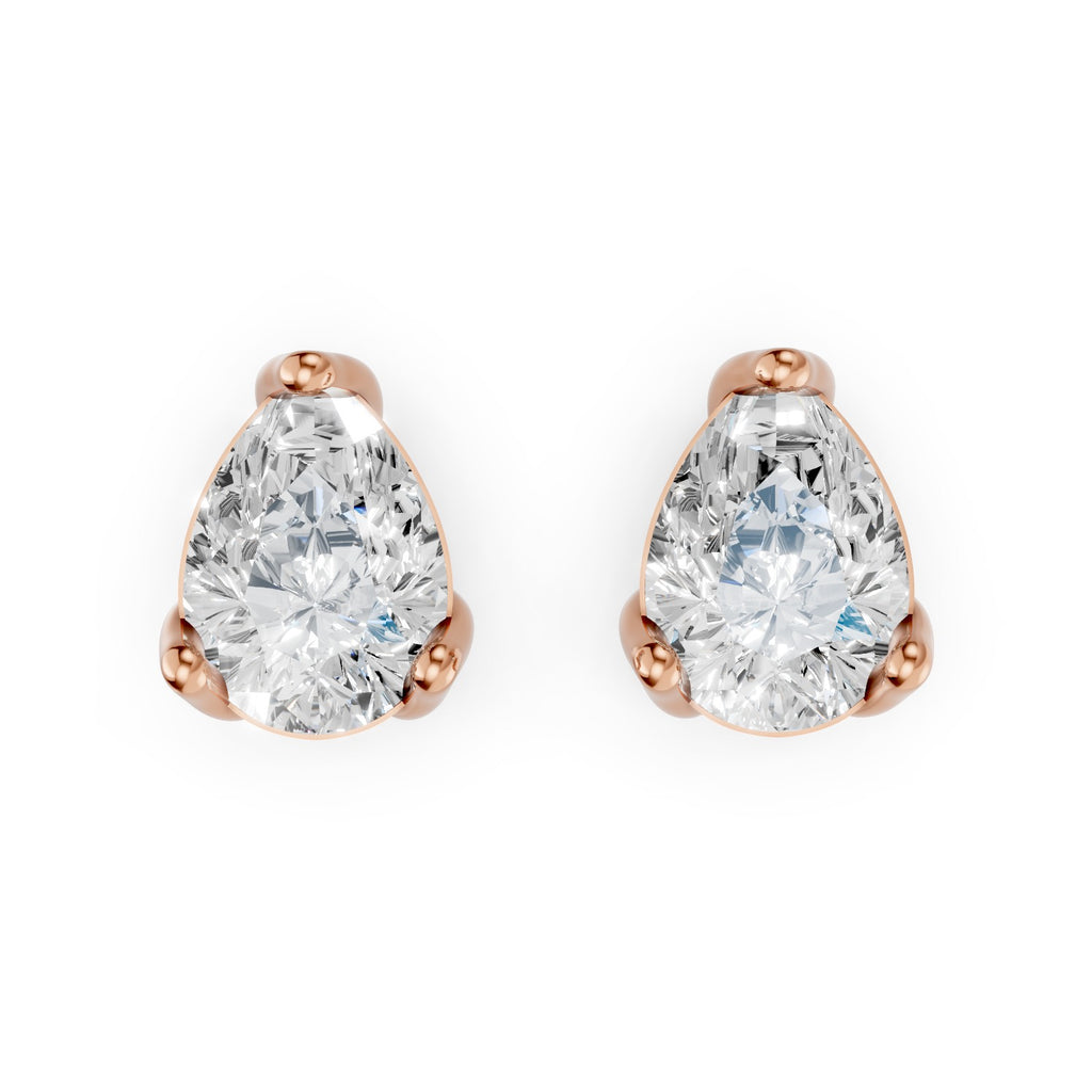 Pear Shape Lab-Grown Diamond Stud Earrings