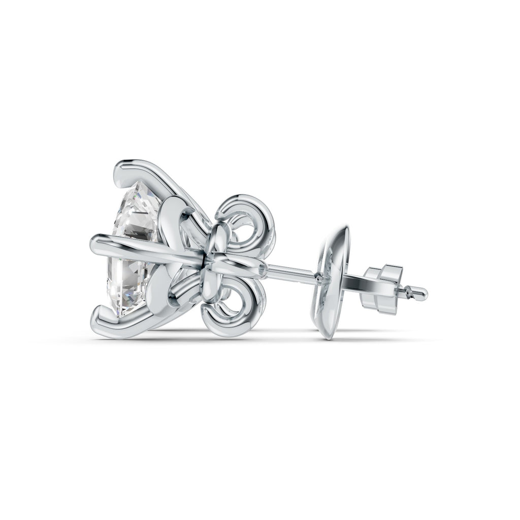 Emerald Cut Lab-Grown Diamond Stud Earrings