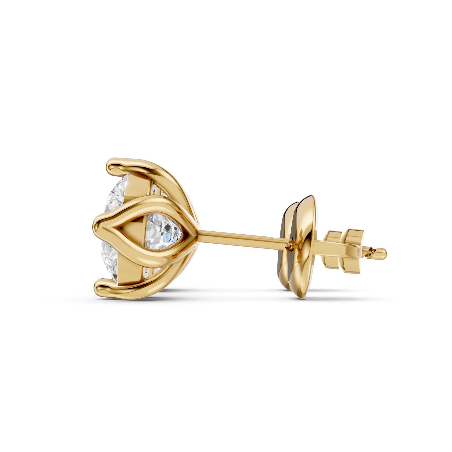 Round Cut Lab-Grown Diamond Stud Earrings