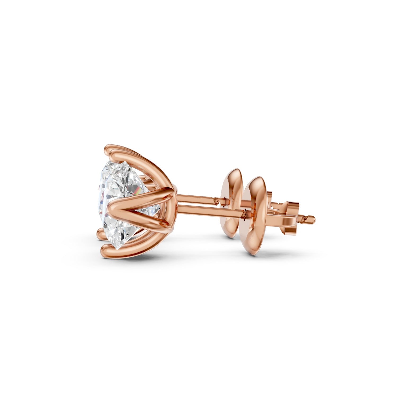 Round Brilliant Lab-Grown Diamond Stud Earrings