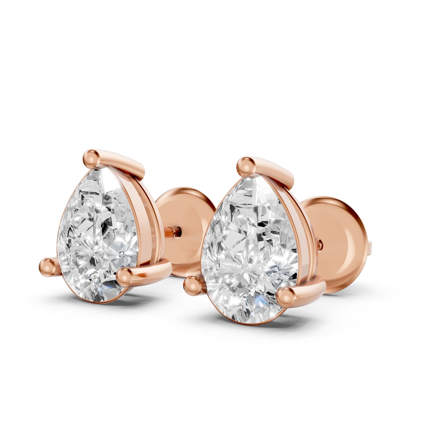 Pear Cut Lab-Grown Diamond Stud Earrings