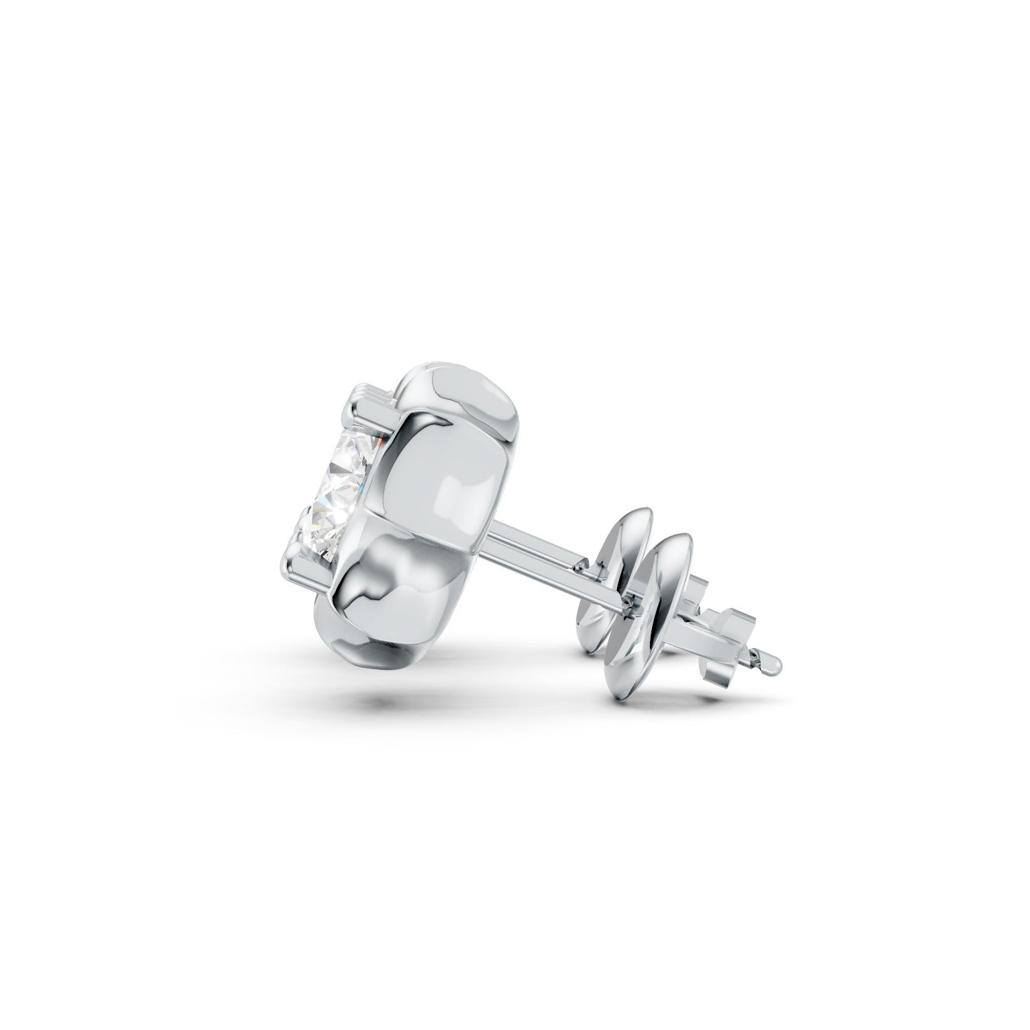 Round Cut Lab-Grown Diamond Stud Earrings
