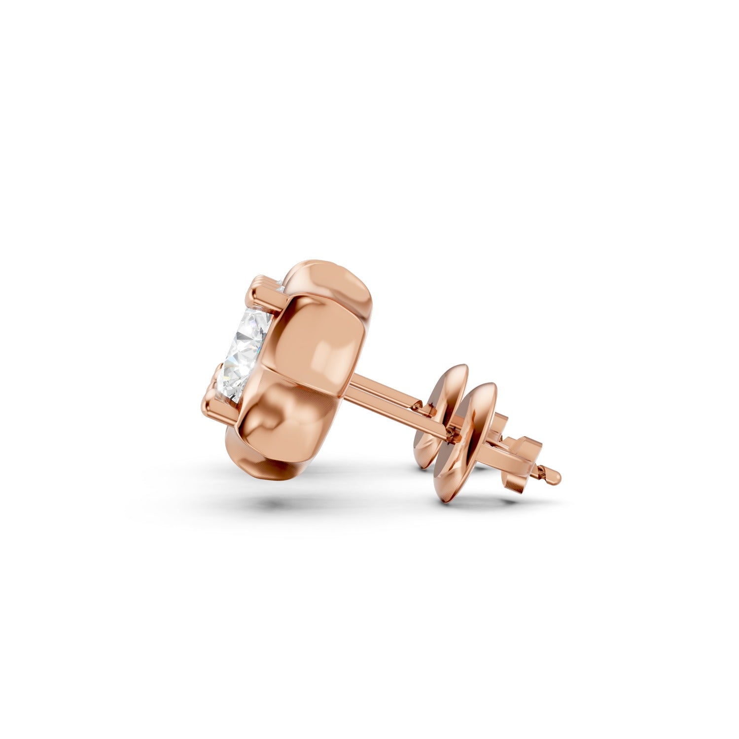 Round Cut Lab-Grown Diamond Stud Earrings