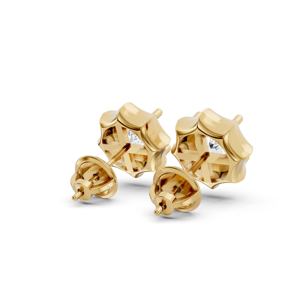 Round Cut Lab-Grown Diamond Stud Earrings