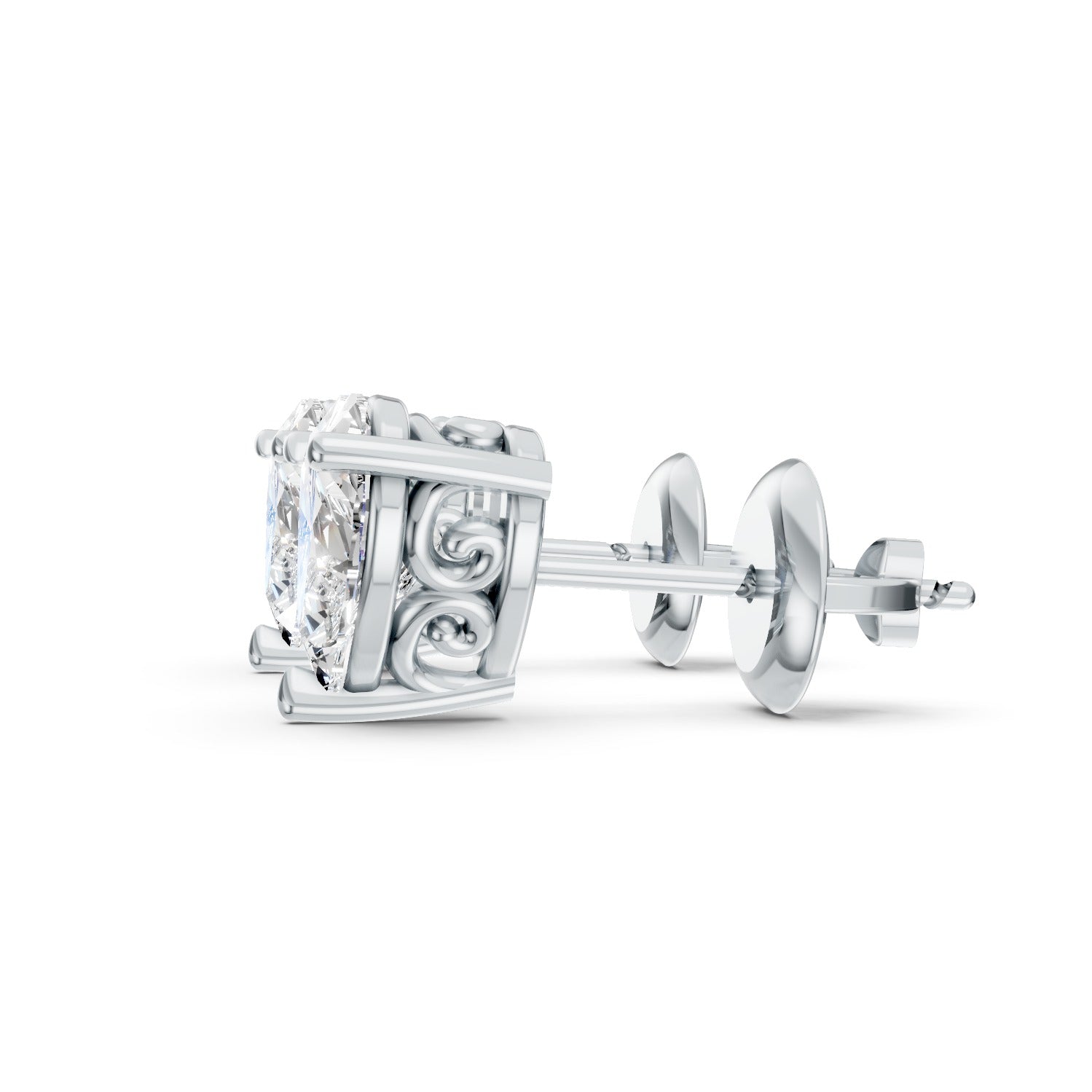 Heart Shape Lab-Grown Diamond Stud Earrings