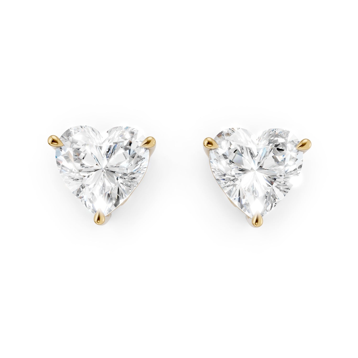 Heart Shape Lab-Grown Diamond Stud Earrings
