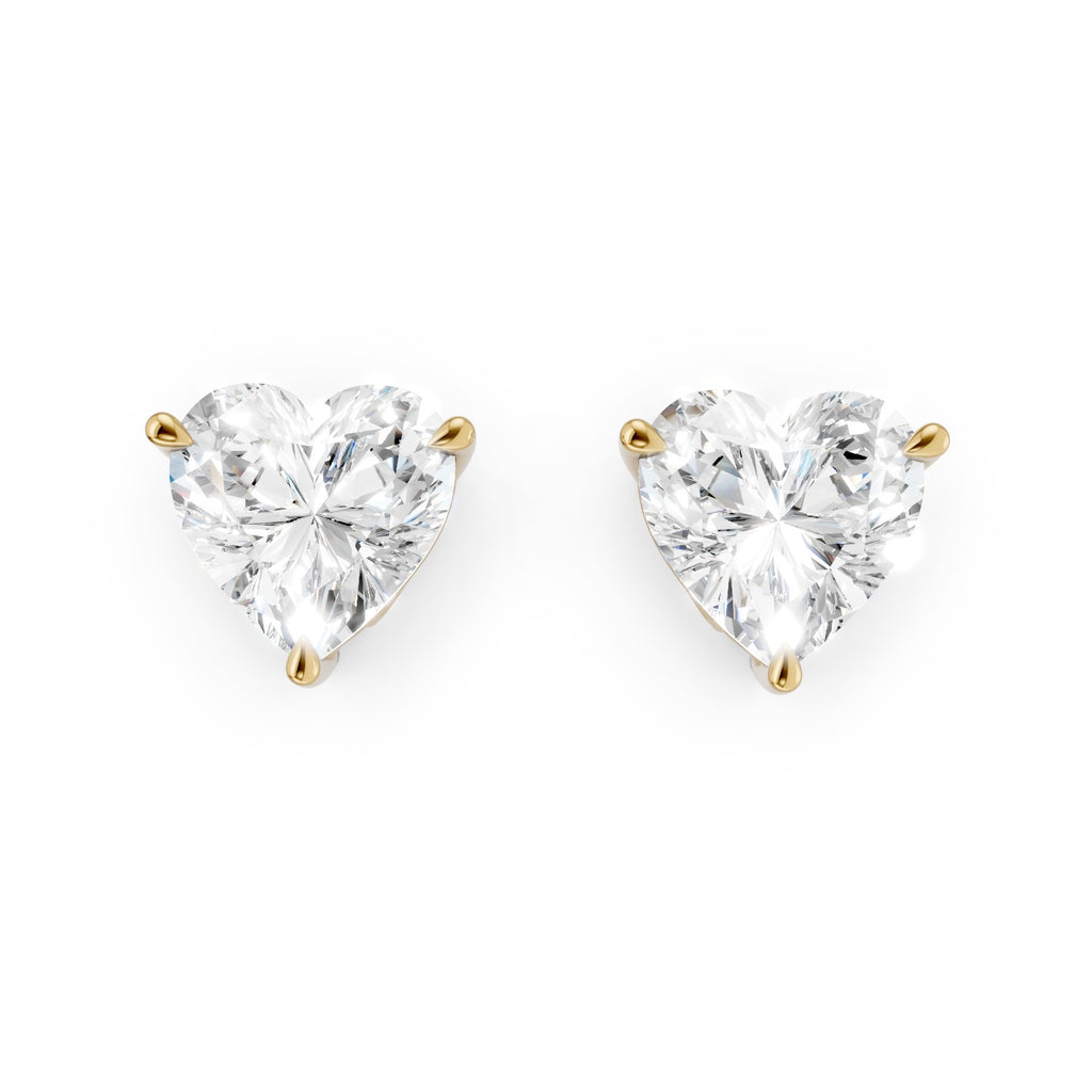 Heart Shape Lab-Grown Diamond Stud Earrings