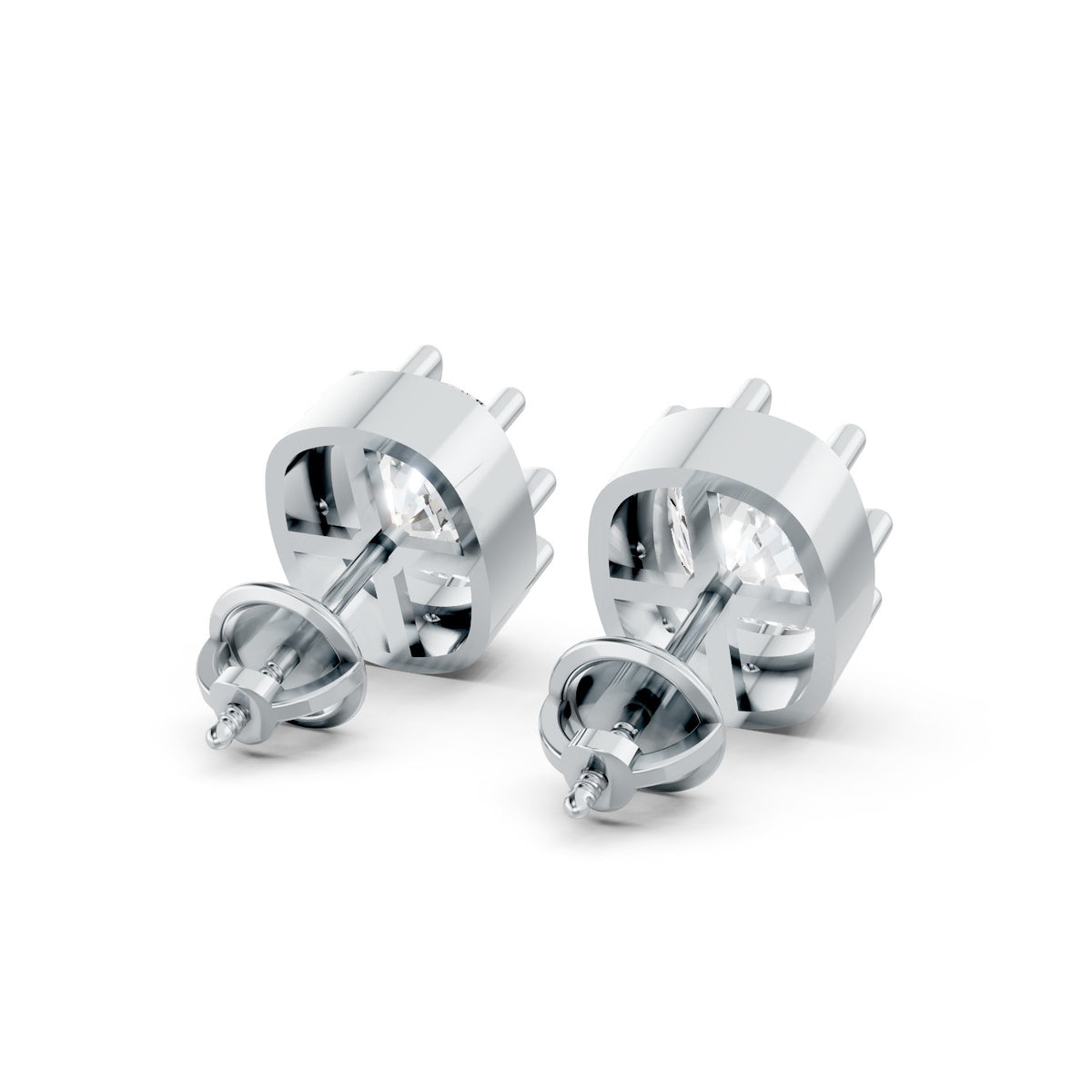 Cushion-Cut Lab-Grown Diamond Stud Earrings