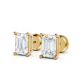 Lab-Grown Diamond Emerald-Cut Stud Earrings