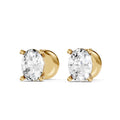 Lab-Grown Diamond Oval Solitaire Stud Earrings