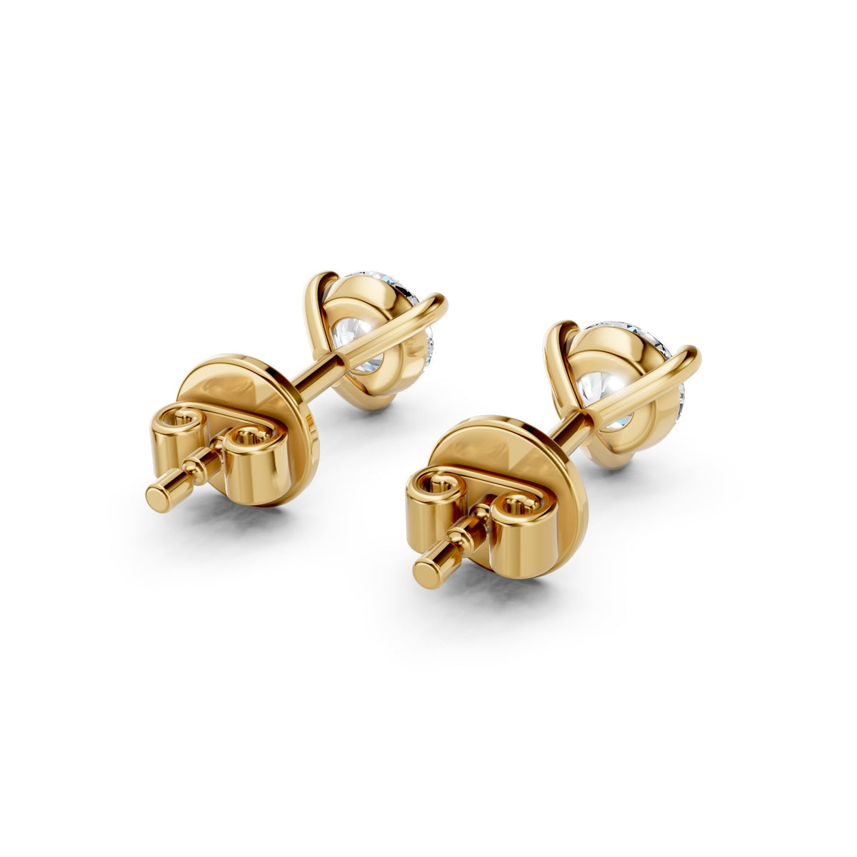 Round Brilliant Lab-Grown Diamond Stud Earrings