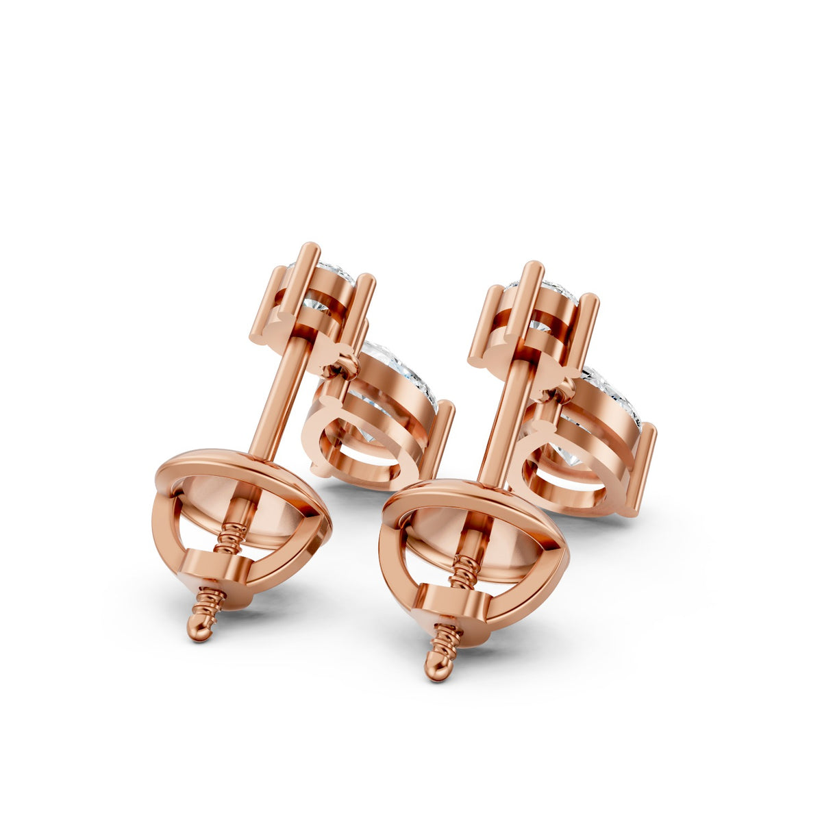 Pear-Shaped Lab-Grown Diamond Drop Stud Earrings