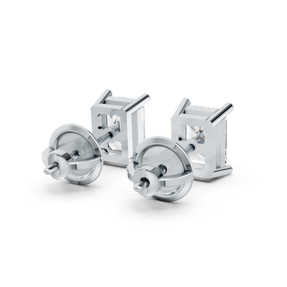 Lab-Grown Diamond Emerald-Cut Stud Earrings