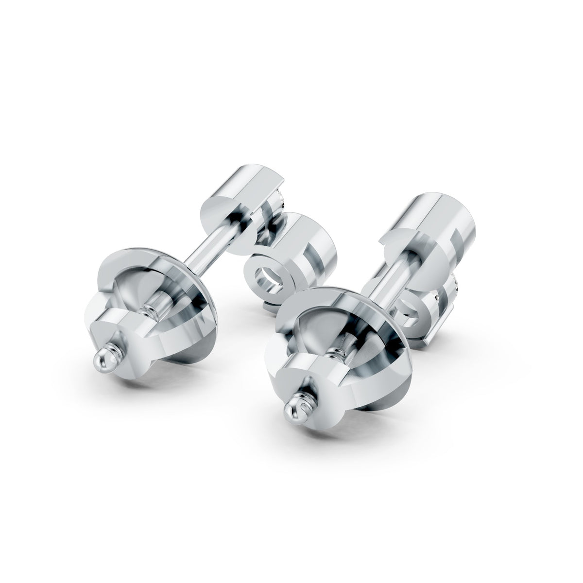 Lab-Grown Diamond Double-Circle Stud Earrings