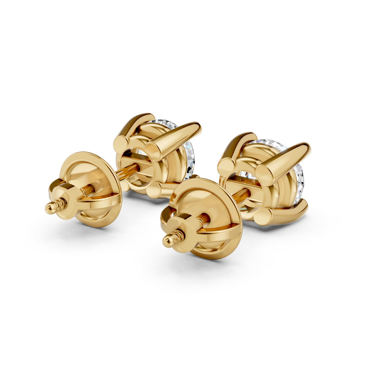 Round Brilliant Lab-Grown Diamond Stud Earrings