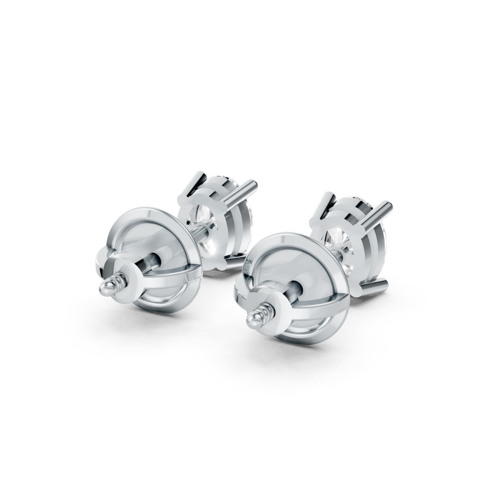Lab-Grown Diamond Oval Solitaire Stud Earrings