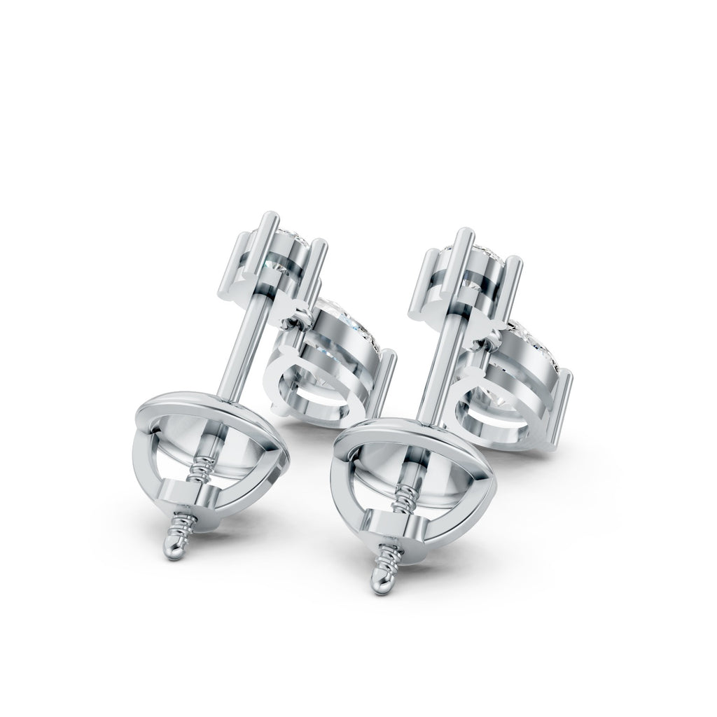 Pear-Shaped Lab-Grown Diamond Drop Stud Earrings