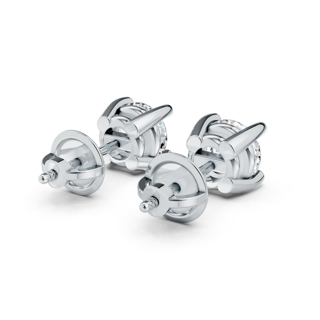 Round Brilliant Lab-Grown Diamond Stud Earrings
