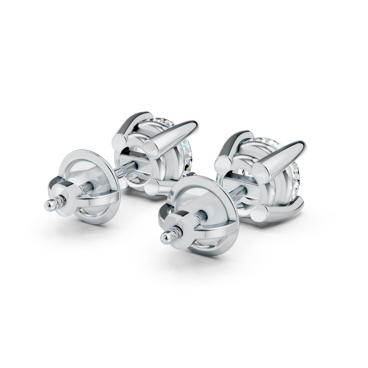 Round Brilliant Lab-Grown Diamond Stud Earrings