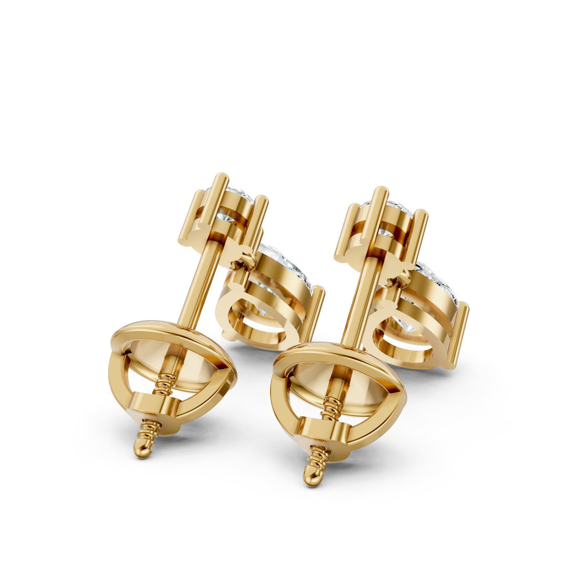 Pear-Shaped Lab-Grown Diamond Drop Stud Earrings