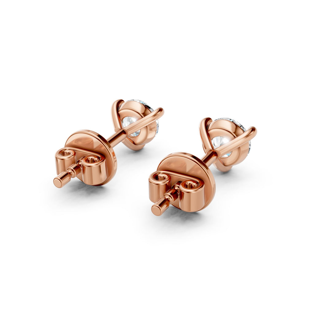 Round Brilliant Lab-Grown Diamond Stud Earrings