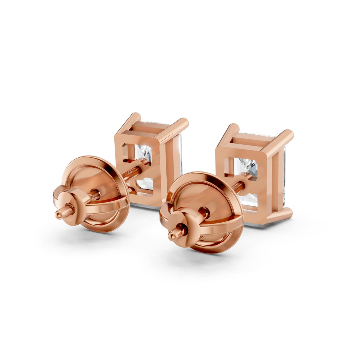 Lab-Grown Diamond Emerald-Cut Stud Earrings
