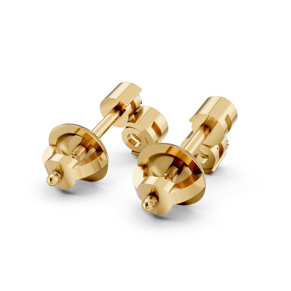 Lab-Grown Diamond Double-Circle Stud Earrings