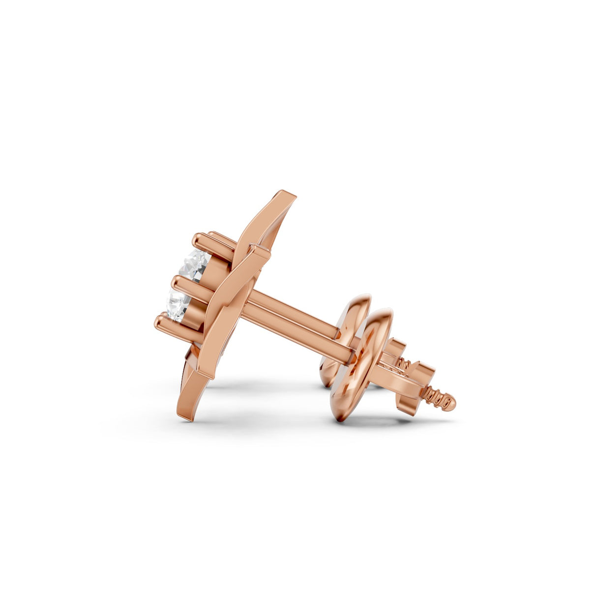 Star of David Round Lab-Grown Diamond Stud Earrings