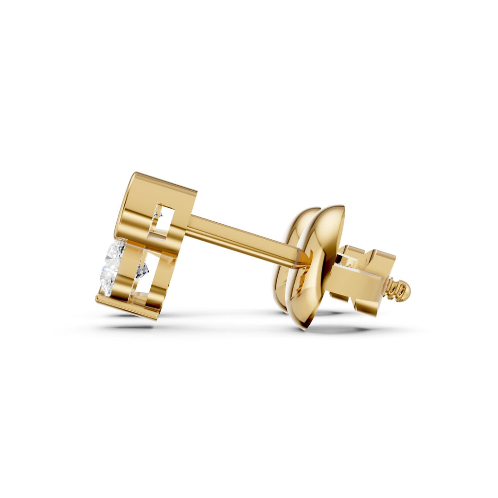 Lab-Grown Diamond Double-Circle Stud Earrings