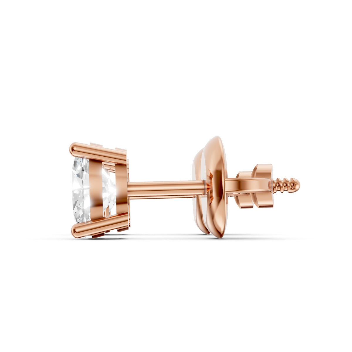 Lab-Grown Diamond Oval Solitaire Stud Earrings