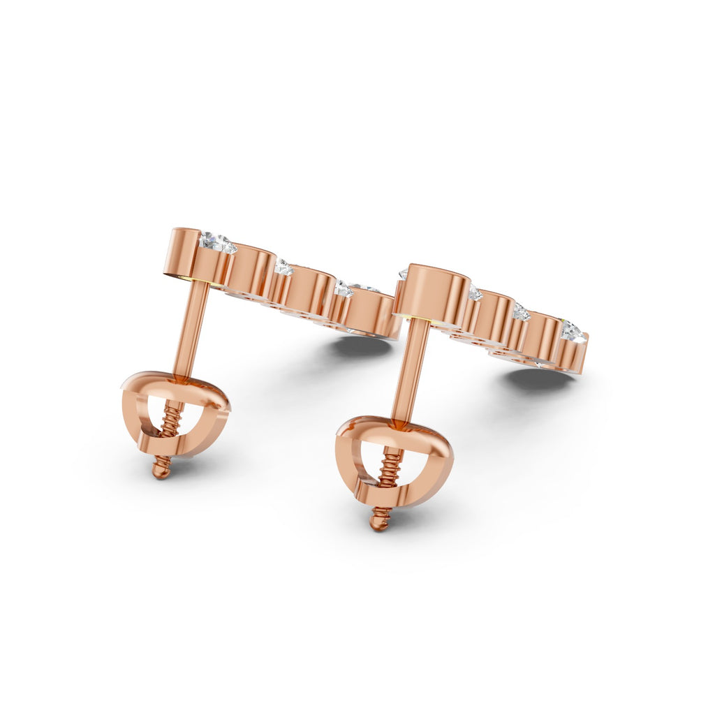Lab-Grown Diamond Graduated Drop Earrings