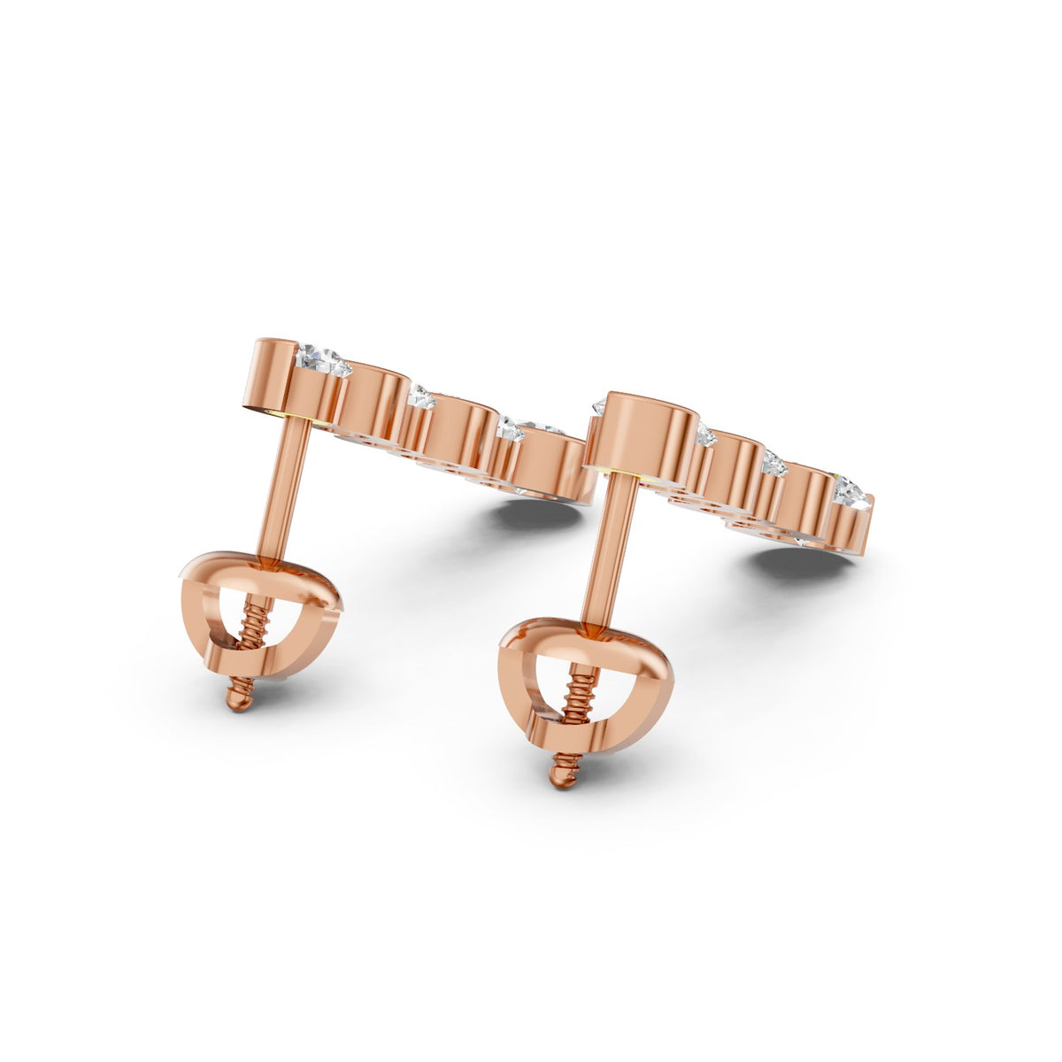 Lab-Grown Diamond Graduated Drop Earrings