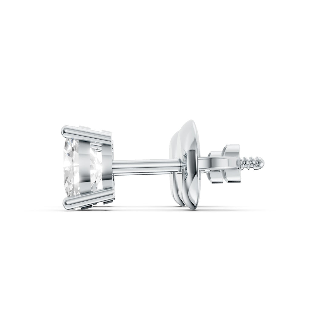 Lab-Grown Diamond Oval Solitaire Stud Earrings