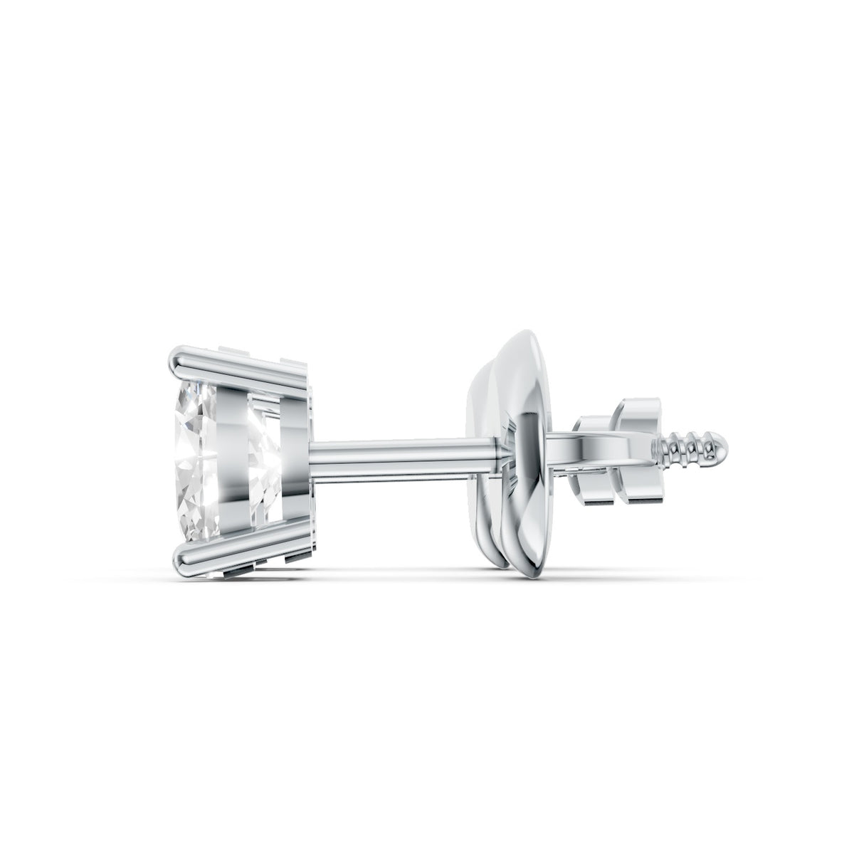 Lab-Grown Diamond Oval Solitaire Stud Earrings
