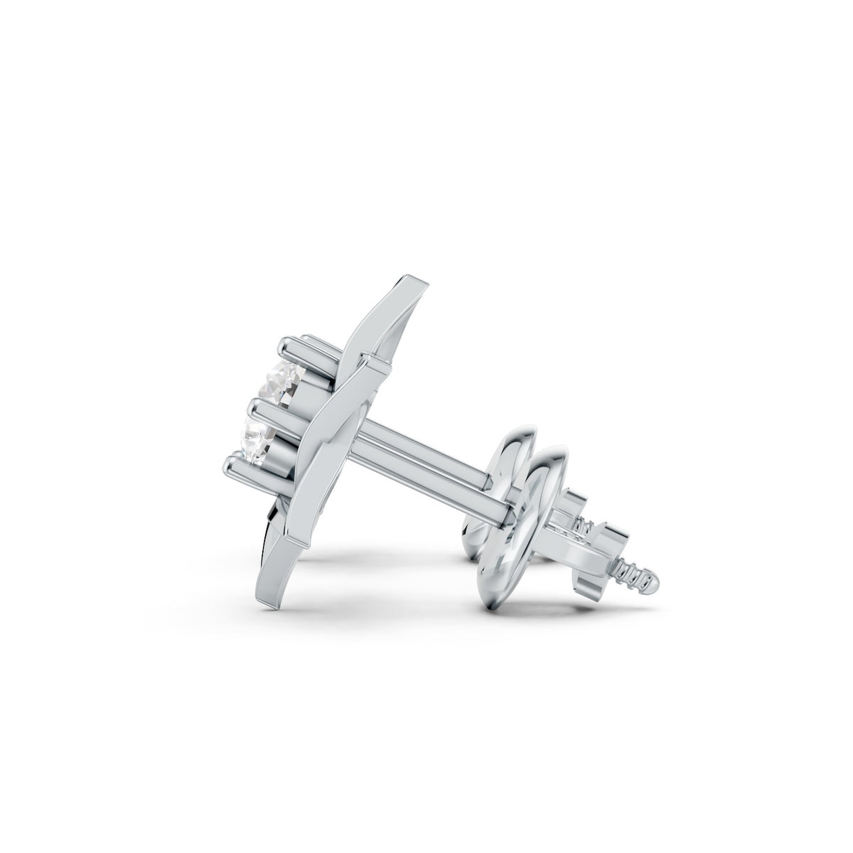 Star of David Round Lab-Grown Diamond Stud Earrings