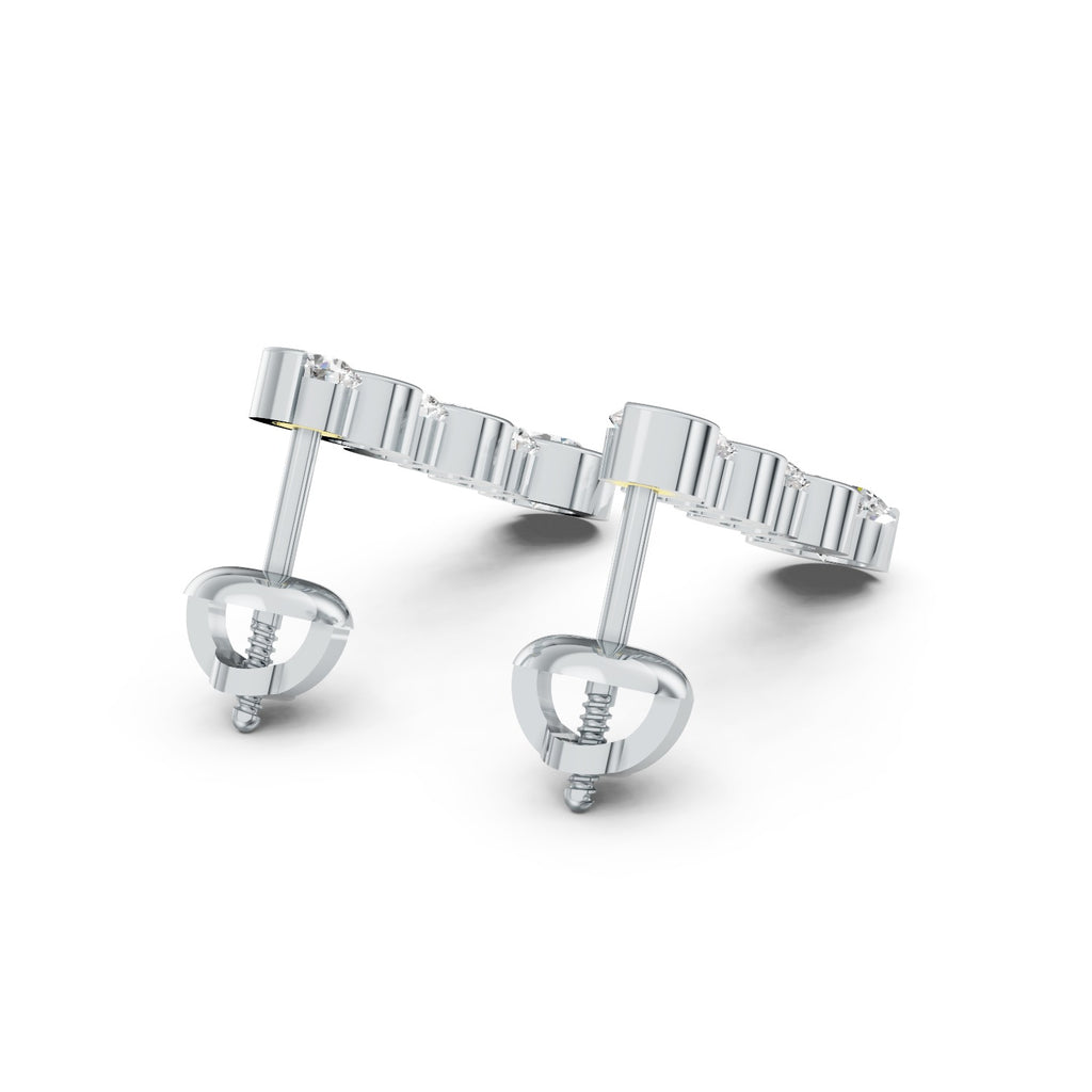 Lab-Grown Diamond Graduated Drop Earrings