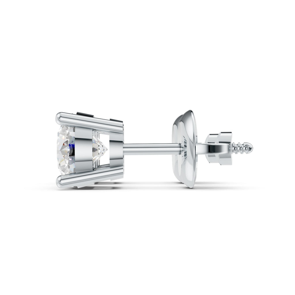 Lab-Grown Diamond Round Solitaire Stud Earrings