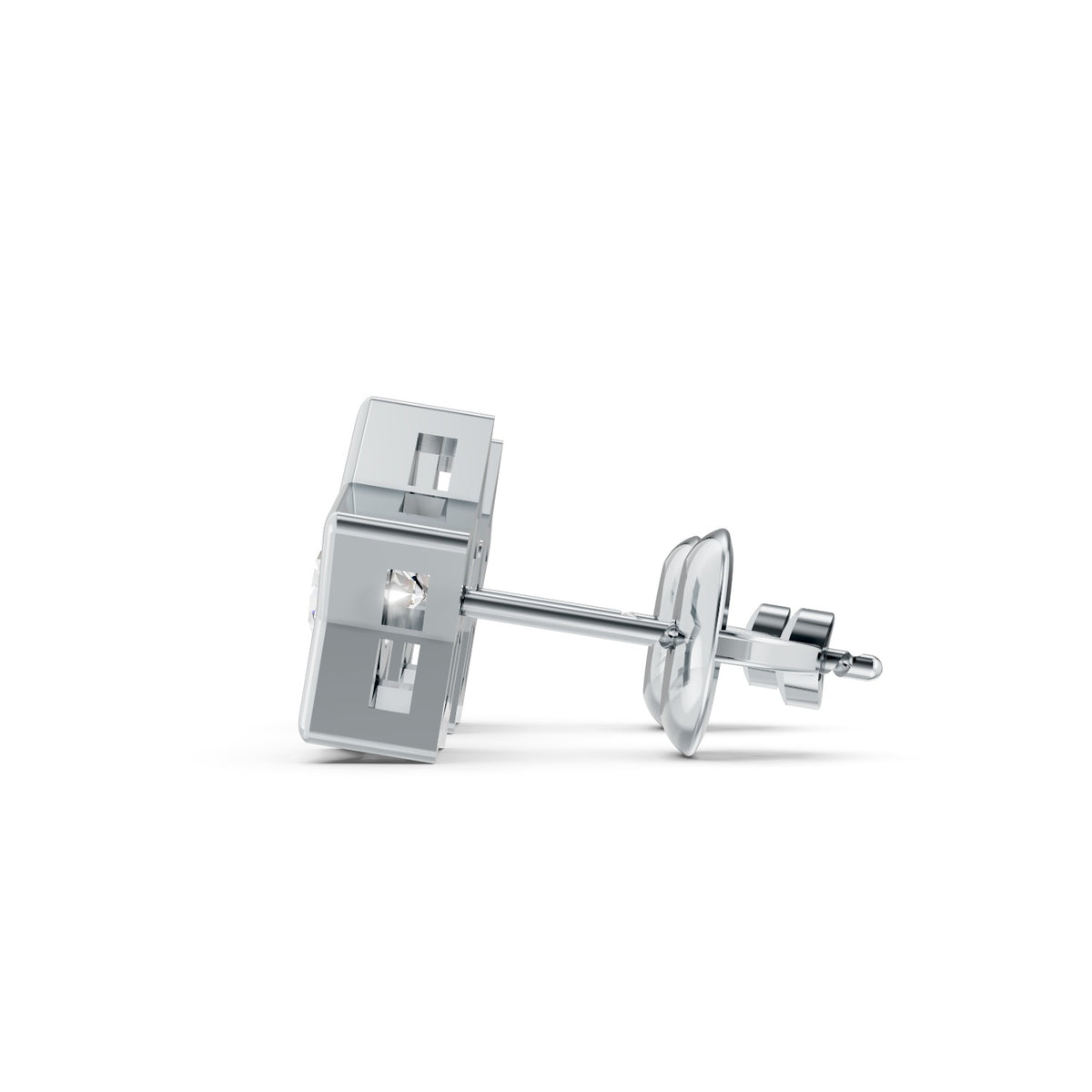 Star-Shaped Round Lab-Grown Diamond Stud Earrings