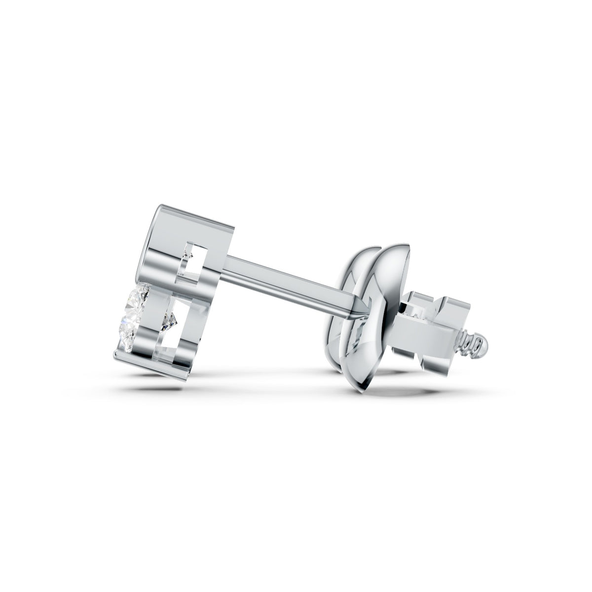 Lab-Grown Diamond Double-Circle Stud Earrings