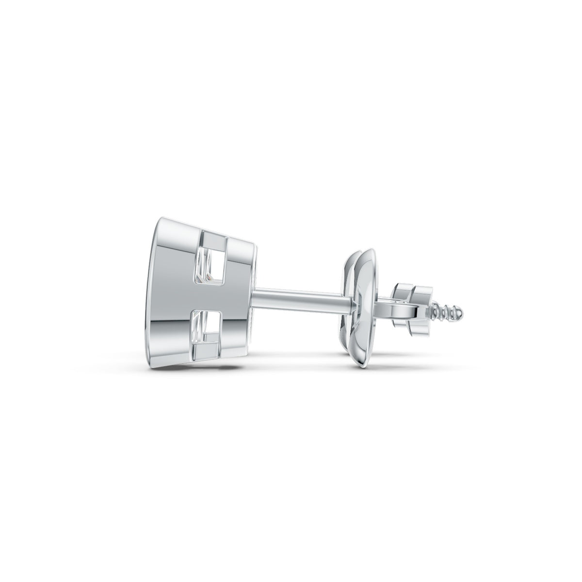 Bezel-Set Round Lab-Grown Diamond Stud Earrings