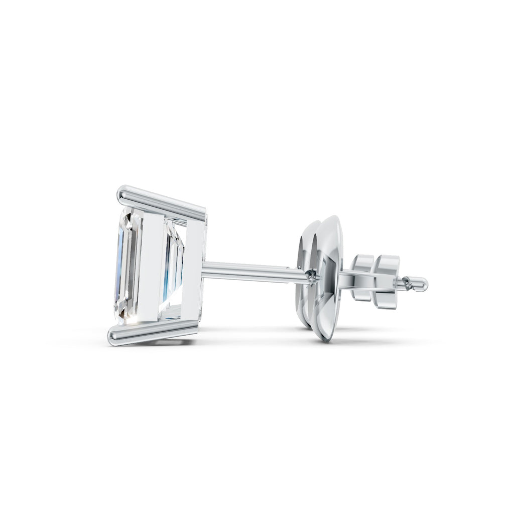 Lab-Grown Diamond Emerald-Cut Stud Earrings