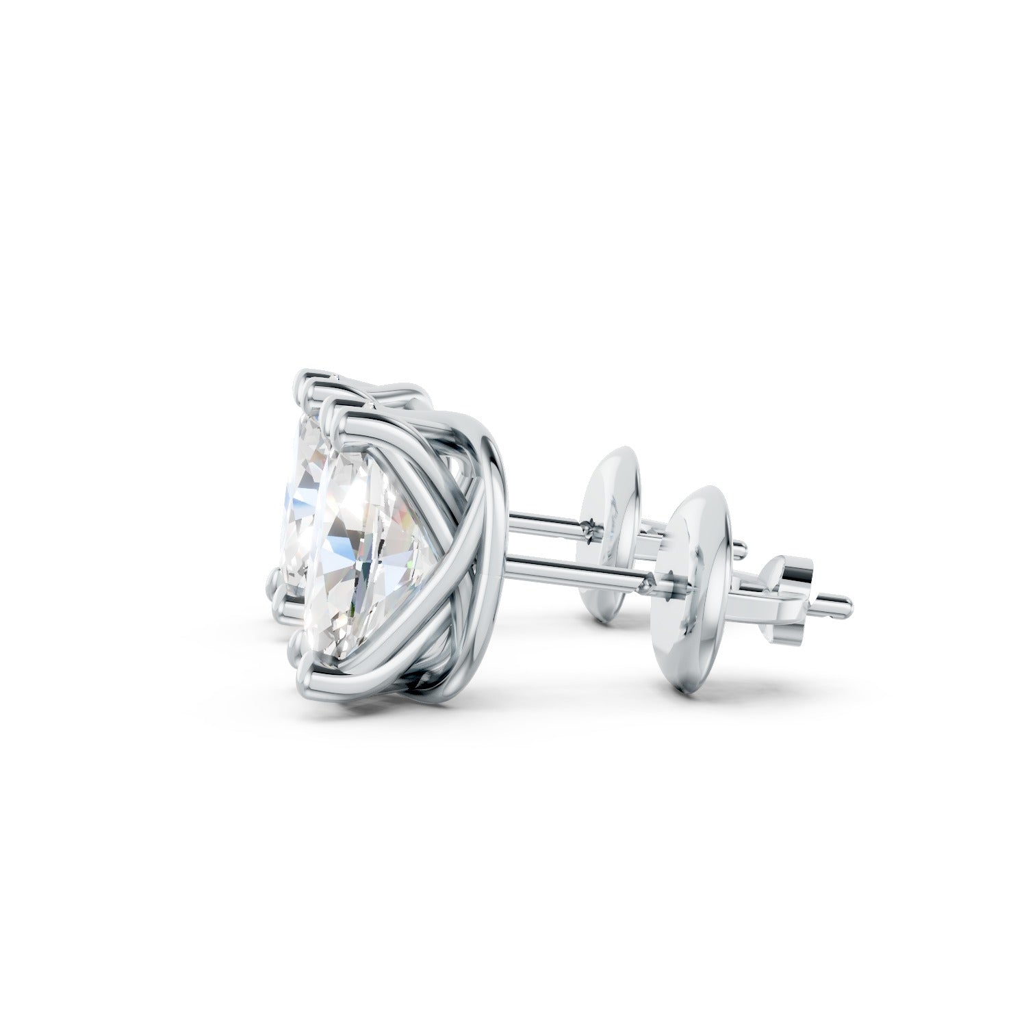 Oval Cut Lab-Grown Diamond Stud Earrings
