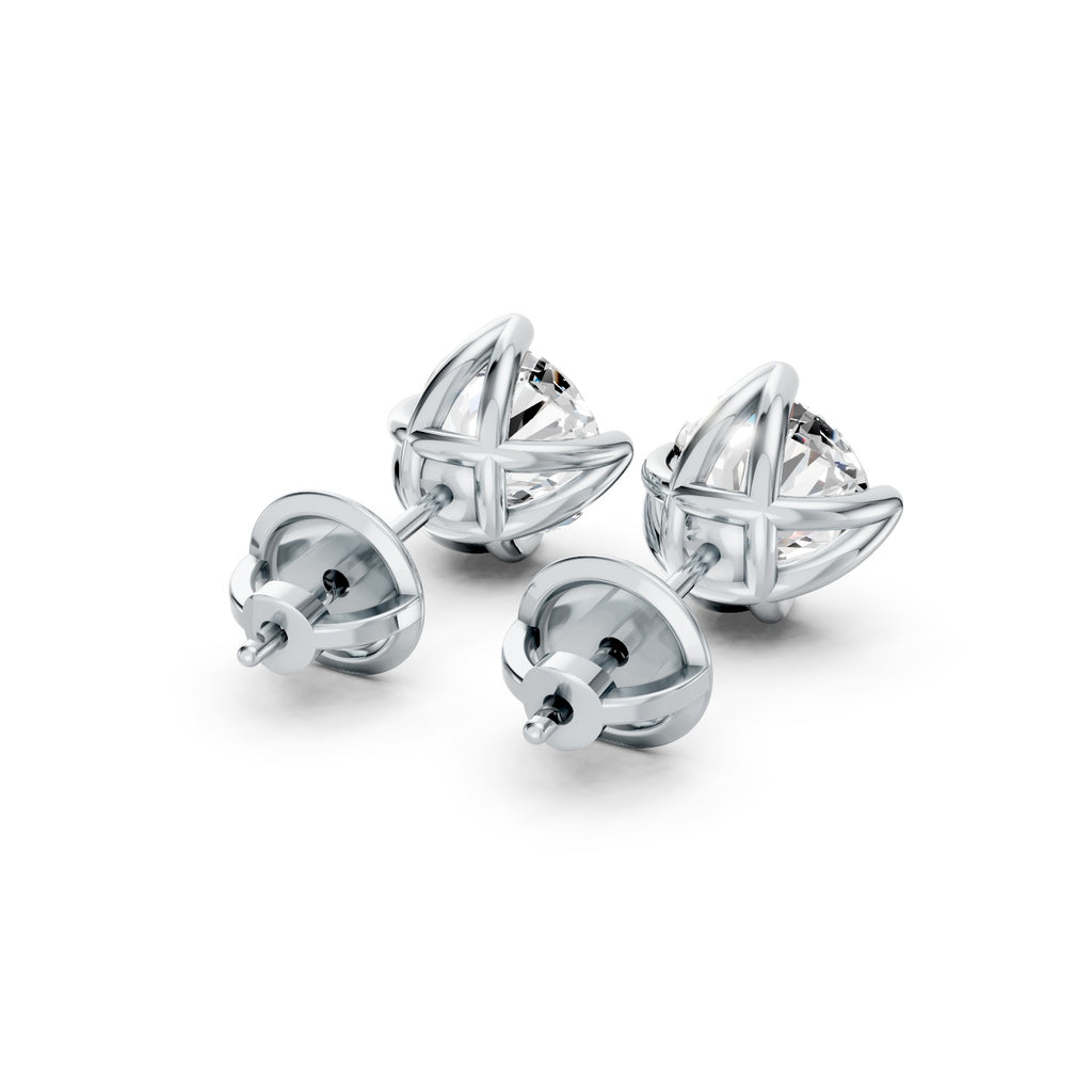 Round Brilliant Lab-Grown Diamond Stud Earrings
