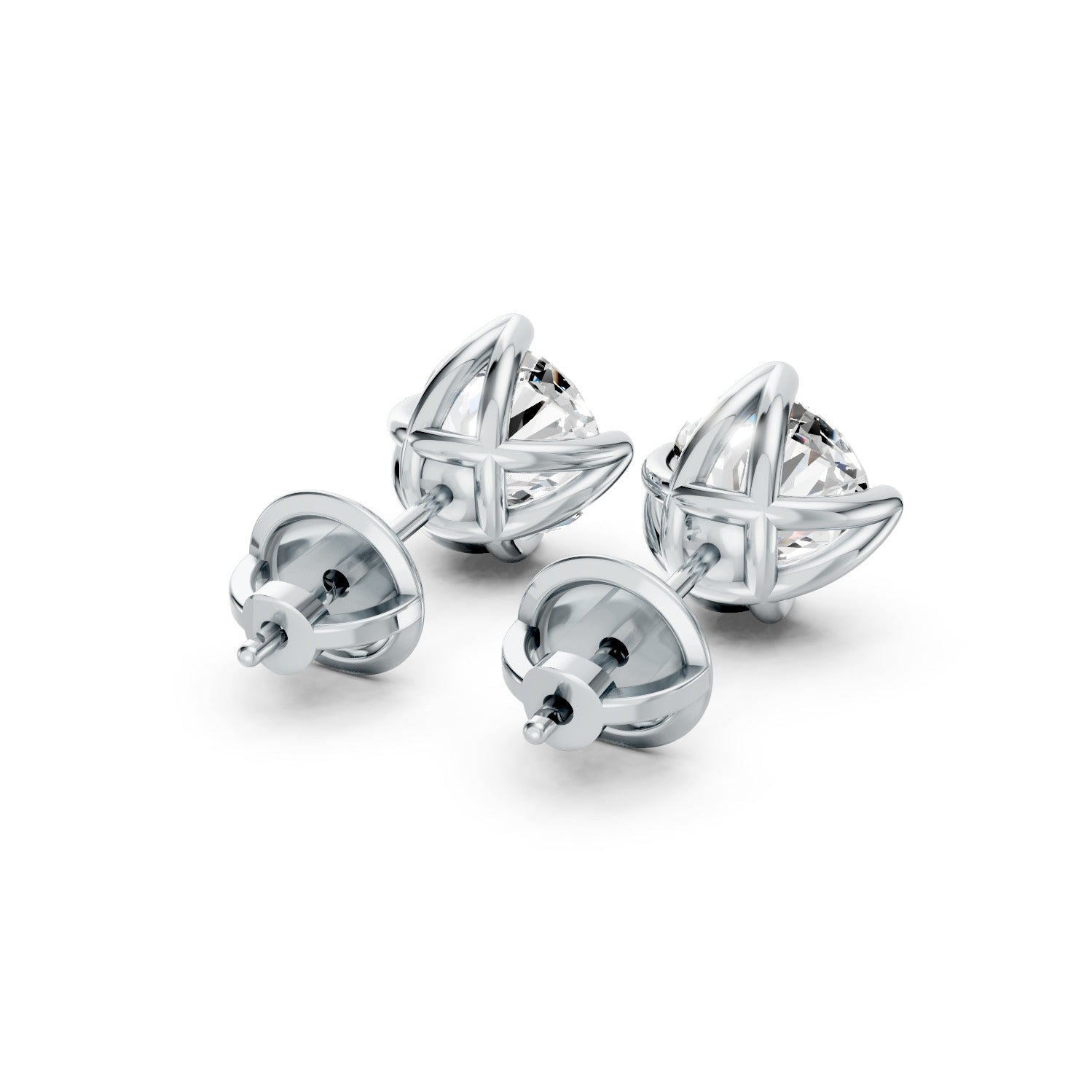 Round Brilliant Lab-Grown Diamond Stud Earrings
